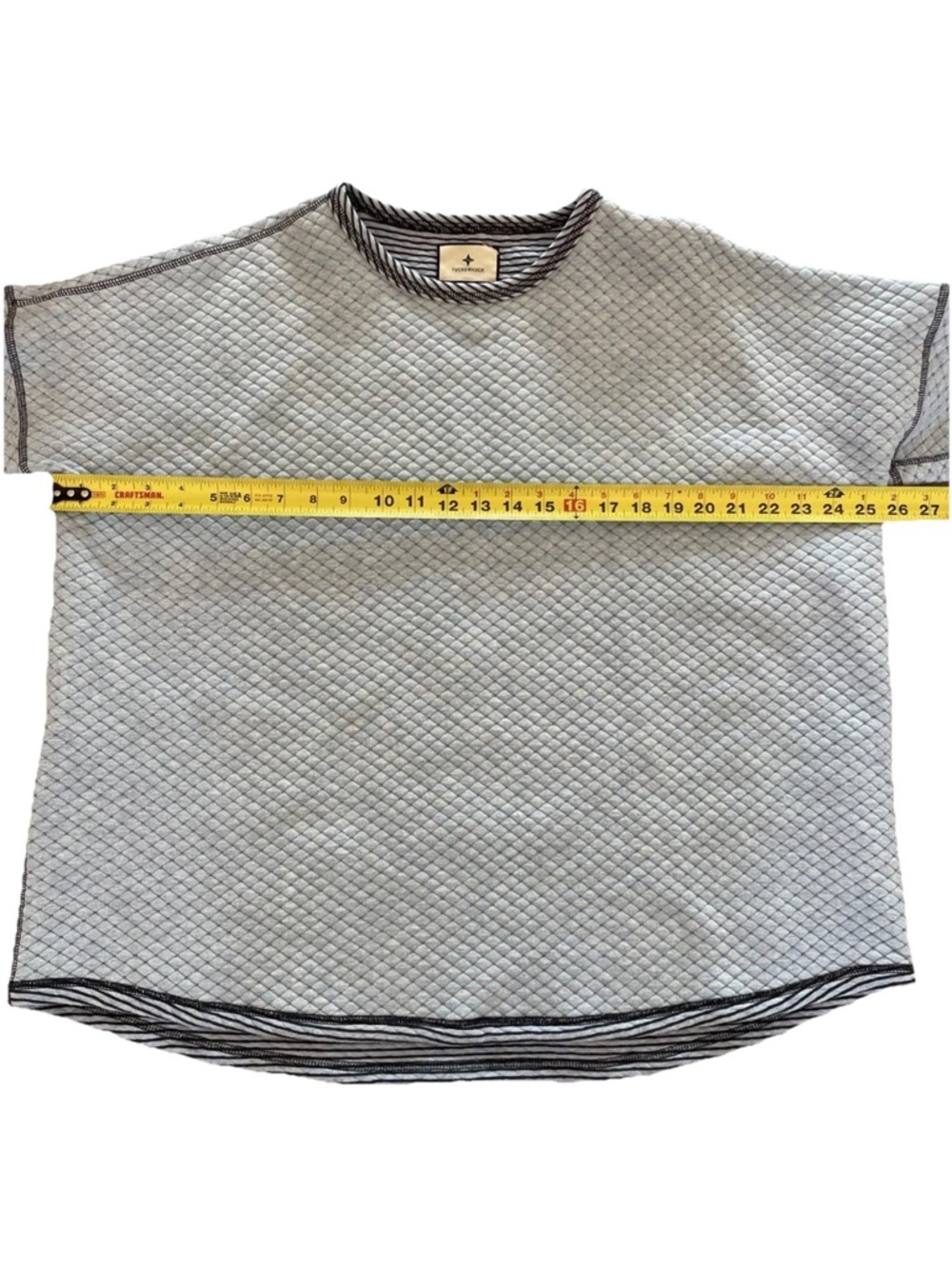Tuckernuck Reversible Heathered Blue Ally Swing Crewneck Sporty Sweatshirt M/L - Picture 5 of 12